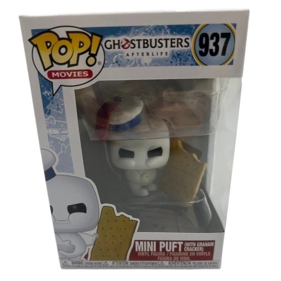 Funko Pop Movies Ghostbusters Afterlife Mini Puft with Graham Cracker 937 New - Picture 2 of 6